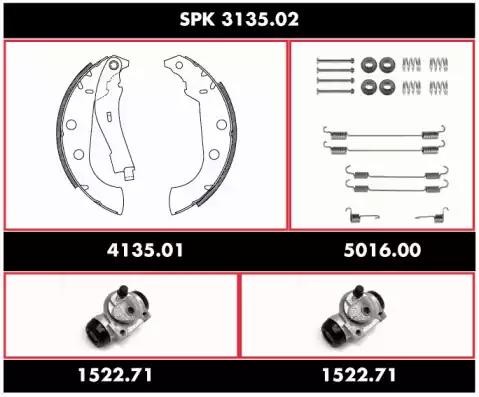 Комплект тормозных колодок SPK 3135.02 REMSA