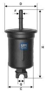 Топливный фильтр 31.548.00 UFI