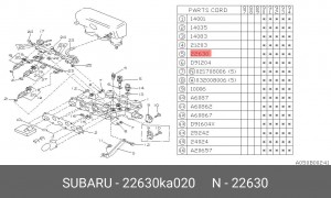 Датчик, температура охлаждающей жидкости 22630KA020 SUBARU