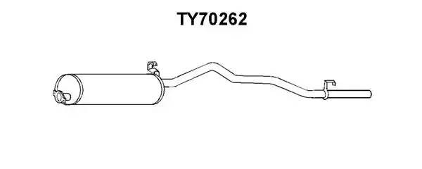 Глушитель выхлопных газов конечный TY70262 VENEPORTE