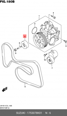 Ролик ремня приводного 1753078K01 SUZUKI