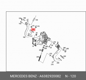 Накладка педали сцепления A 638 292 00 82 MERCEDES BENZ