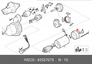Подшипник коллектора, стартер 42537075 IVECO