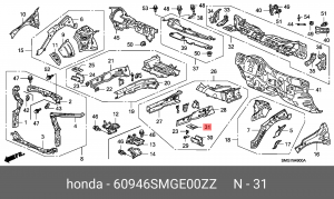 Накладка 60946SMGE00ZZ HONDA