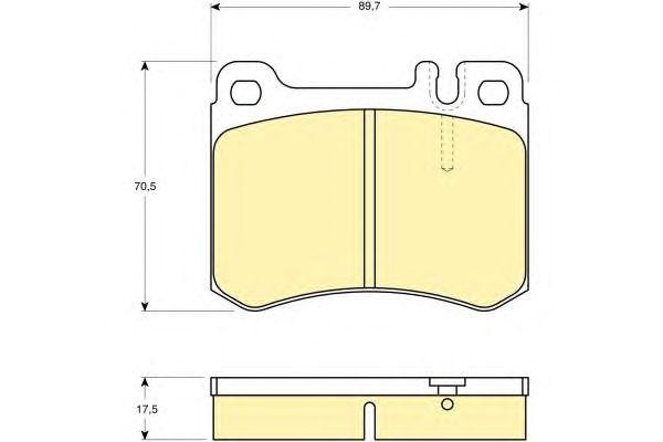 Комплект тормозных колодок, диско 6109292 GIRLING