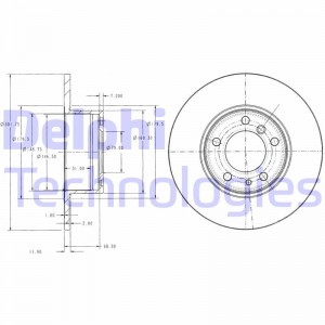 Тормозной диск BG2430 DELPHI