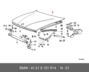 Капот 41 61 8 101 914 BMW