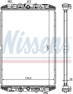 Радиатор охлаждения ДВС 614170 NISSENS
