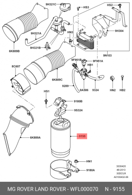 Топливный фильтр WFL000070 MG ROVER LAND ROVER