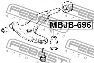 Опора шаровая подвески MBJB-696 FEBEST