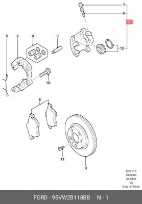 Тормозной суппорт 95VW2B118BB FORD
