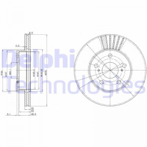 Тормозной диск BG3171 DELPHI