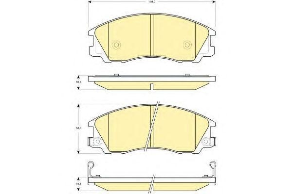 Комплект тормозных колодок, диско 6132999 GIRLING
