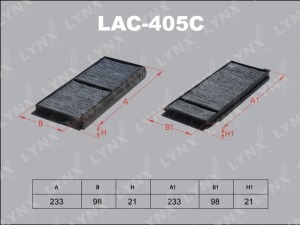 Фильтр салона LAC-405C LYNXAUTO