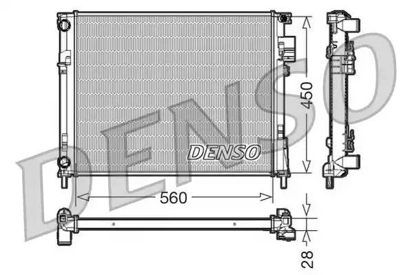 Радиатор, охлаждение двигател DRM23096 DENSO