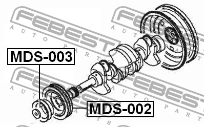 Шкив коленвала MDS-002 FEBEST