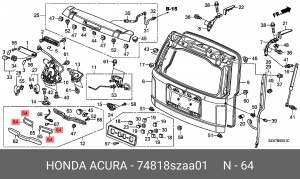 Деталь 74818SZAA01 HONDA