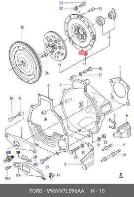 Комплект сцепления V96VX-7L596-AA FORD