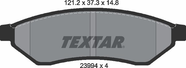 Комплект тормозных колодок, диско 2399401 TEXTAR