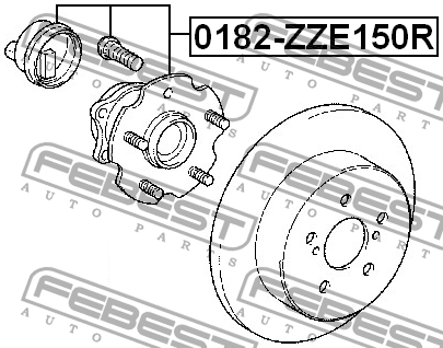 Ступица колеса 0182-ZZE150R FEBEST