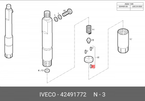 Зазубренный штифт 42491772 IVECO