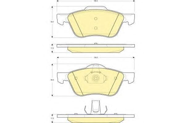Комплект тормозных колодок, диско 6132722 GIRLING