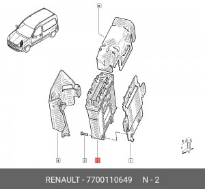 Блок управления, система впрыска 7700110649 RENAULT