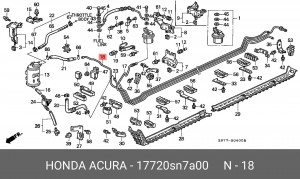 Трубка топливная 17720SN7A00 HONDA