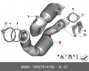 Катализатор 18 30 7 574 798 BMW