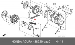 Ремень приводной 38920RAAA01 HONDA
