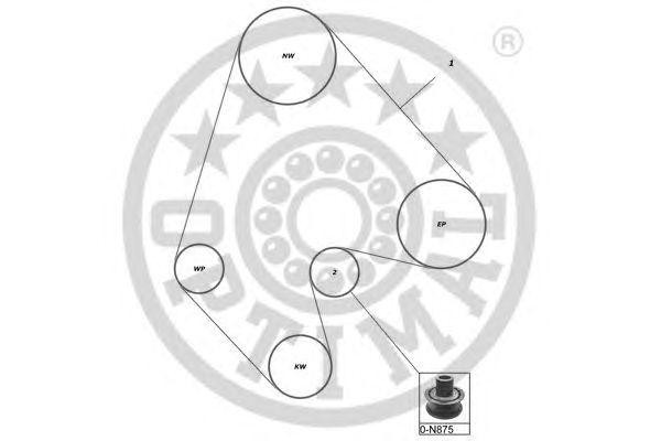 Комплект ремня ГРМ SK-1037 OPTIMAL