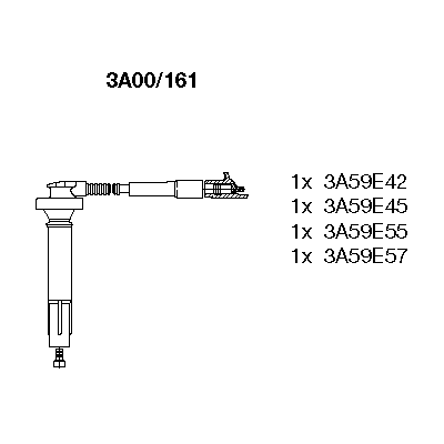 Ккомплект проводов зажигания 3A00161 BREMI