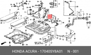 Топливный насос 17040SY8A01 HONDA