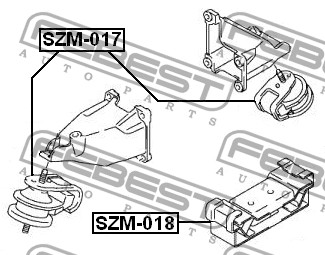 Подушка двигателя SZM-018 FEBEST
