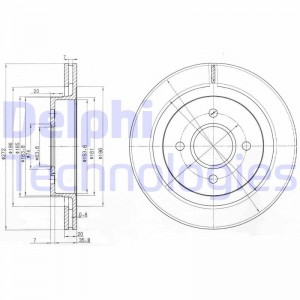 Тормозной диск BG2758 DELPHI