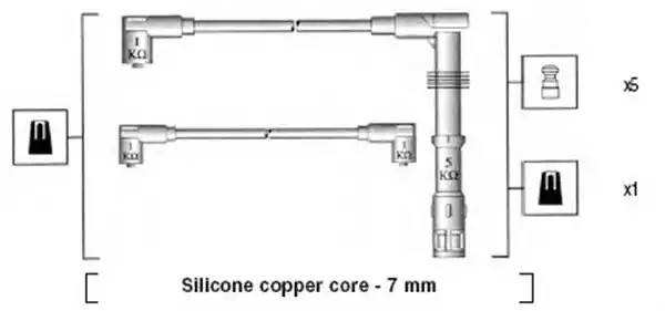 Ккомплект проводов зажигания 941055090534 MAGNETI MARELLI