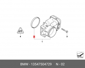 Прокладка, корпус впускного коллектора 13 54 7 504 729 BMW