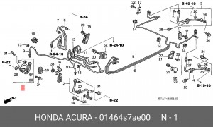 Тормозной шланг 01464S7AE00 HONDA