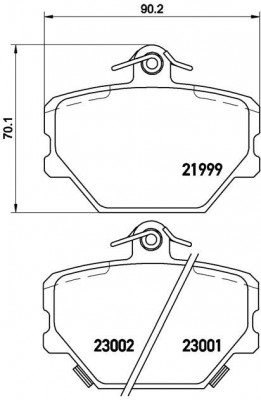 Комплект тормозных колодок, диско P50038 BREMBO