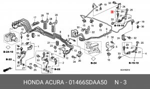 Тормозной шланг 01466SDAA50 HONDA
