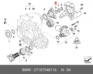 Фланец 27 10 7 548 116 BMW