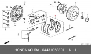 Комплект тормозных колодок 04431-S5S-E01 HONDA