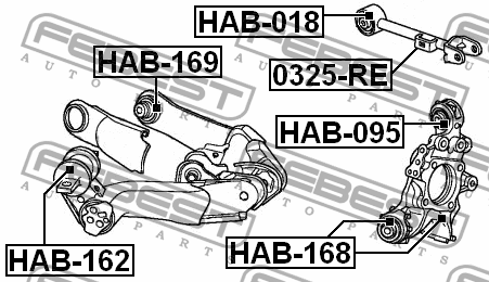 Сайлентблок HAB-095 FEBEST
