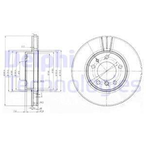 Тормозной диск BG3037 DELPHI