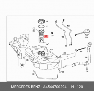 Элемент системы питания A 454 470 02 94 SMART