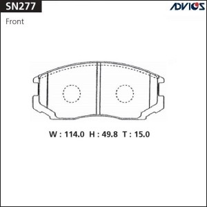 Колодки тормозные дисковые SN277 ADVICS