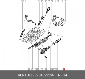 Болт 7701029236 RENAULT