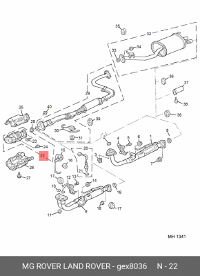 Катализатор GEX8036 MG ROVER LAND ROVER