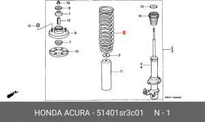 Пружина ходовой части 51401SR3C01 HONDA