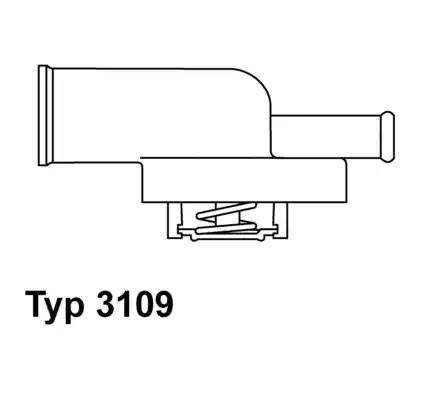 Термостат, охлаждающая жидкость 3109.87D WAHLER